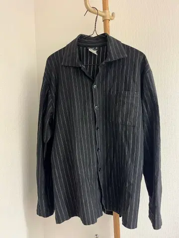 agnis b. Homme 블랙 스트라이프 셔츠 사이즈 1