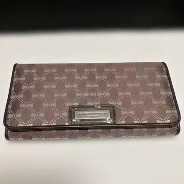 캐서린 햄넷 리본 무늬 장지갑 미사용 새상품