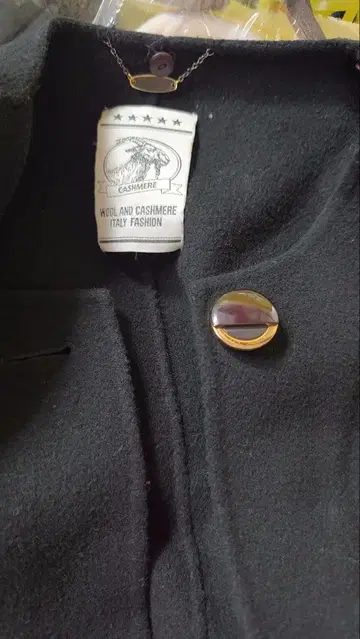 울 캐시미어 블랙 롱 코트 F