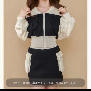 다리치 니트 콤비 맨투맨 셋업