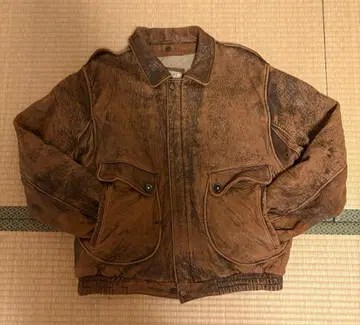 HOUSTON G1 A2 플라이트 자켓 양가죽 보아 없음