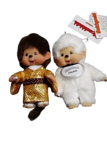 기모노 몽치치 남아 금 마스코트 키체인 (오른쪽은 덤)