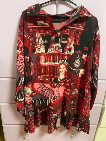 런던 명소 프린트 긴팔 셔츠 토쿠코 프르미에 에보