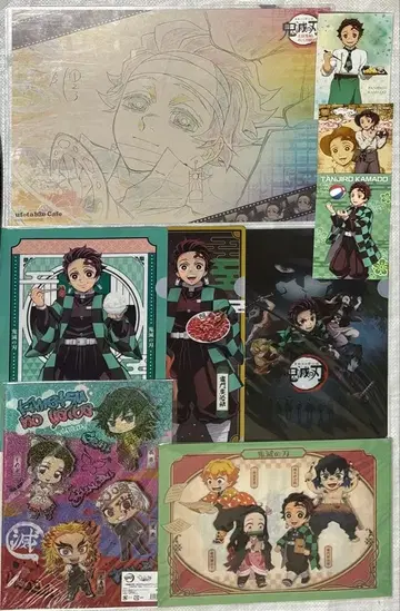 귀멸의 칼날 카마도 탄지로 런치 매트 엽서 클리어 파일 카페