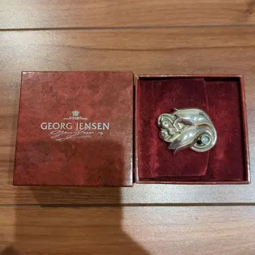 GEORG JENSEN 실버 브로치 꽃 디자인