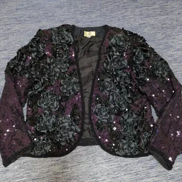 고급 실크 스팽글 장식 자켓