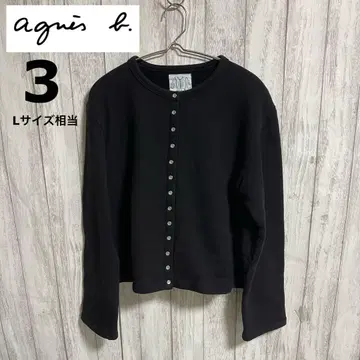 agnes b. 에네스베 프레시온 가디건 사이즈 3 블랙 코튼
