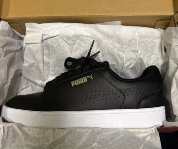 [ 미사용 새상품 ] PUMA 푸마 셔플 퍼프 블랙 스니커즈 24.5