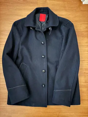 jun 네이비 울 코트