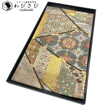 후쿠로 오비 본 금박 화려하고 아름다운 꽃무늬 패턴 금실 O-3869