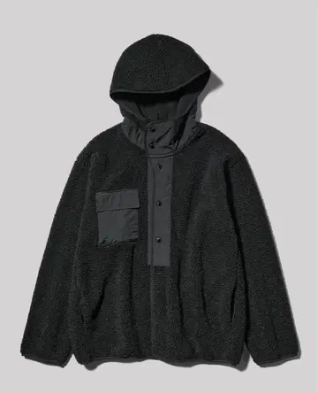 ENGINEERED GARMENTS 블랙 플리스 자켓