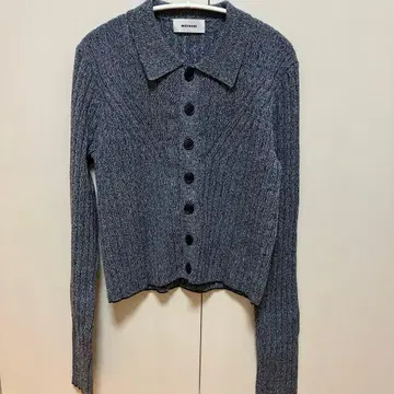 미스 슬로우 와이드 리브 니트 가디건