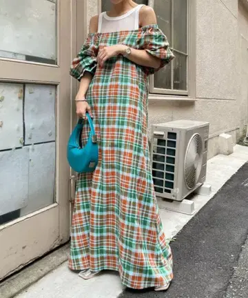 Ameri 체크 원피스