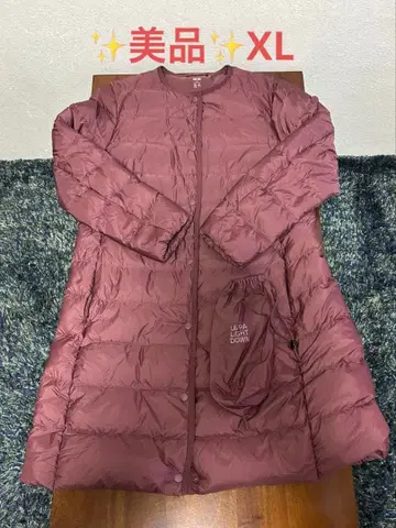 새상품급 UNIQLO 유니클로 울트라 라이트 다운 롱 와인 XL