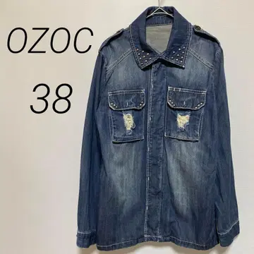 OZOC 오조크 데님 셔츠 데미지 가공 구제 의류 여성용 38 (M)
