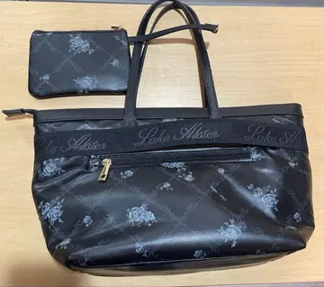 레이크 알스터 블랙 꽃무늬 핸드백