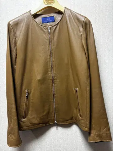 어반 리서치 브라운 가죽 싱글 라이더 자켓