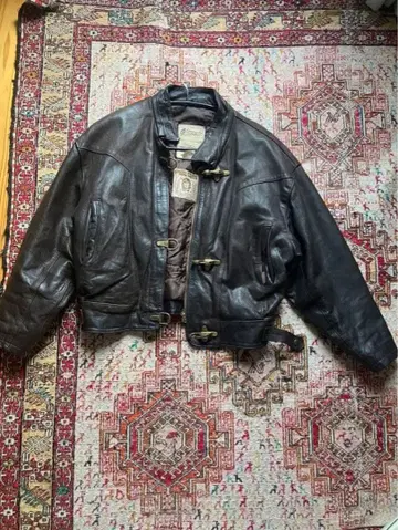 조르지오 필 클럽 다크 브라운 가죽 자켓