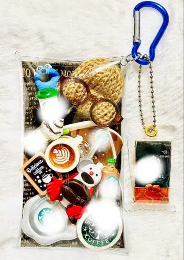 가챠 묶음 판매 카페 데코 부품 스 논논 커피 파우치