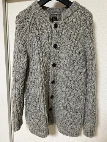 [ BATONER/바토너 ] 그레이 케이블 니트 가디건