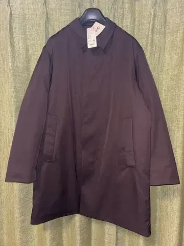 [ 완판 새상품 ] UNIQLO C 퍼프 테크 하프 코트 다크 브라운 L