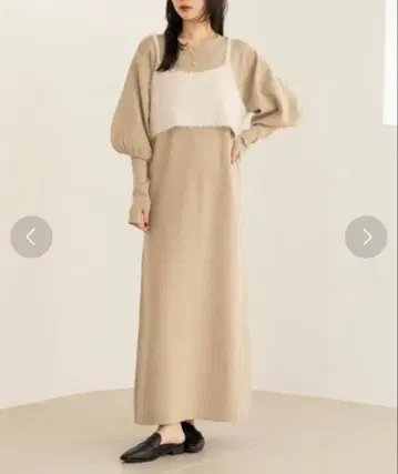 hinari 페더 니트 뷔스티에 니트 원피스