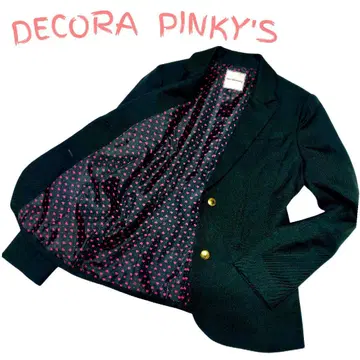 DECORA PINKY'S 테일러드 여성용 자켓 올 패턴 골드 버튼