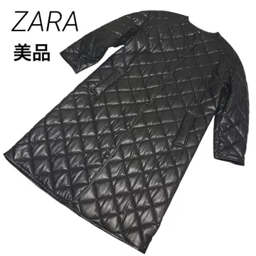 [새상품급] ZARA 퀼팅 코트 인조 가죽 M 사이즈