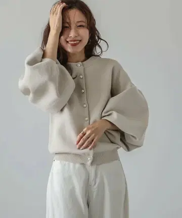 La-gemme 2way 펄 니트 가디건