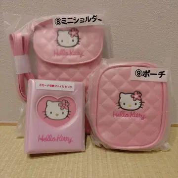 헬로키티 복권, 카드 수납 파일 핑크, 미니 숄더, 파우치 3종 세트