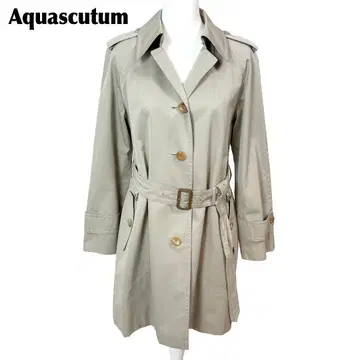 [ 새상품급 ] Aquascutum 트렌치코트 벨트 6S 베이지 무지