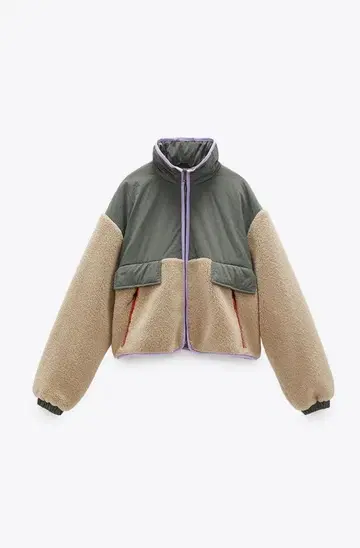 [ 당일 발송 ] ZARA 콤비 후드 점퍼 보아 자켓