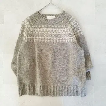 페루산 ESTELLE 노르딕 니트 라이트 그레이