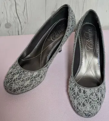 Climax 그레이 레이스 하이힐 23.0