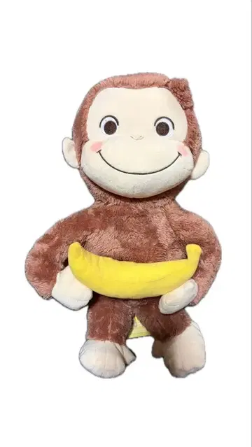 호기심 많은 조지 빨간 볼 L 봉제 인형 바나나