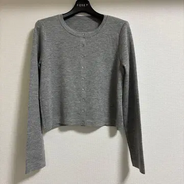 폭시 에브리데이 가디건 캐시미어 실크 그레이 사이즈 40