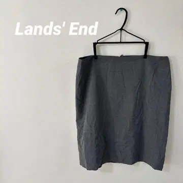 새상품급 Lands' End 그레이 타이트 스커트 12 무릎 기장