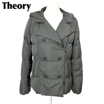 [ 새상품급 ] Theory A라인 다운 자켓 후드 S 카키 후드
