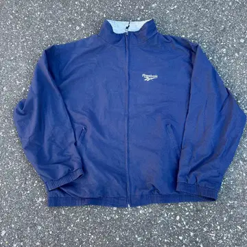 Reebok 네이비 집업 나일론 자켓