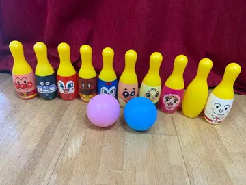 호빵맨 볼링 세트와 게임 매트