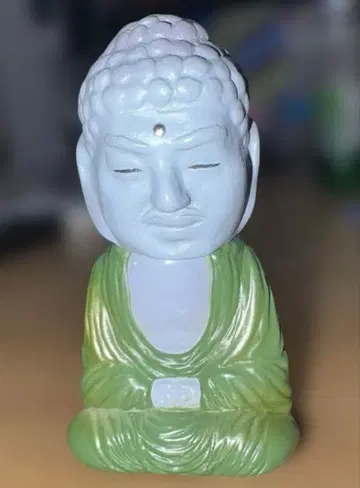 석가여래상 불상 피규어 소프트 비닐 그린과 파랑 그라데이션
