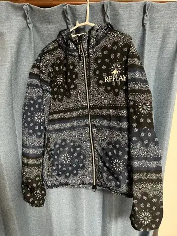 REPLAY 반다나 패턴 마운틴 파카