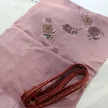 츠유 6 오비 장식 천 허리띠 세트 보라색