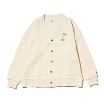 Mrs. GREEN APPLE 아이보리 V넥 가디건 MGS 자수