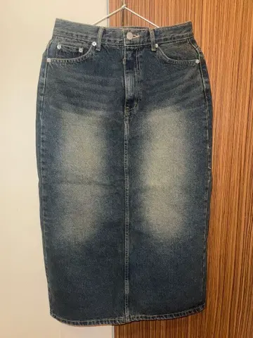 ozbridge 다크 블루 데님 타이트 스커트