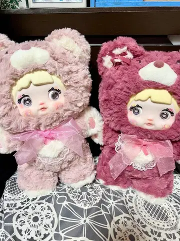 nommi 안녕히 주무세요 곰돌이 핑크 & 빨간색 세트