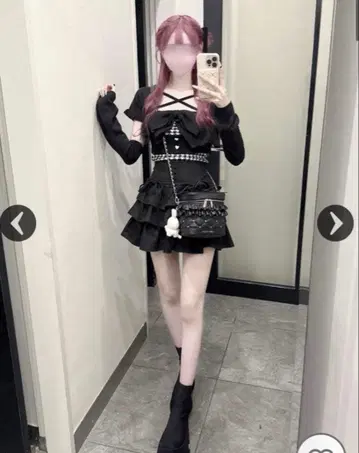 HONEYMEW 허니뮤우 티어드 프릴 스커트 블랙