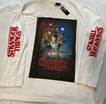레어 단종 L 공식 Netflix 기묘한 이야기 긴팔 티셔츠
