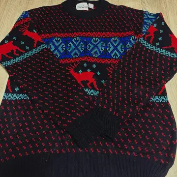 snowdrift 사슴 패턴 니트 스웨터 L 사이즈