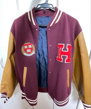 GU HARVARD 바시티 자켓 L 버건디